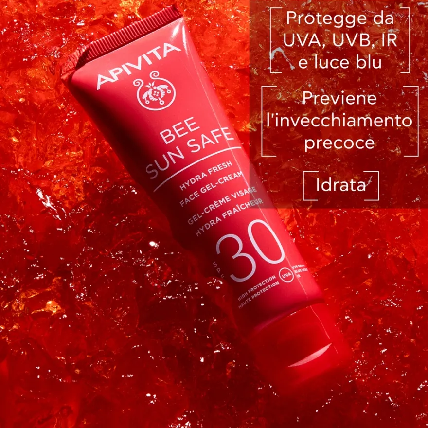 Apivita Bee Sun Safe Hydra Fresh Crema Solare Viso Protezione Solare Spf30 Texture Leggera 50ml