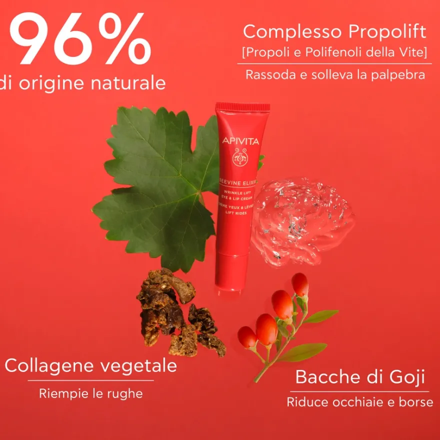 Apivita Beevine Elixir Crema Contorno Occhi E Labbra Antirughe E Anti-age Per Occhiaie E Borse 15 Ml