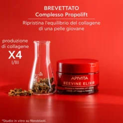 Apivita Beevine Elixir Crema Viso Antirughe Rassodante Con Acido Ialuronico Texture Leggera 50ml