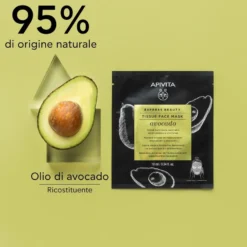 Apivita Express Beauty Avocado Maschera Viso In Tessuto Idratante Lenitiva Rimpolpante 1 Pezzo