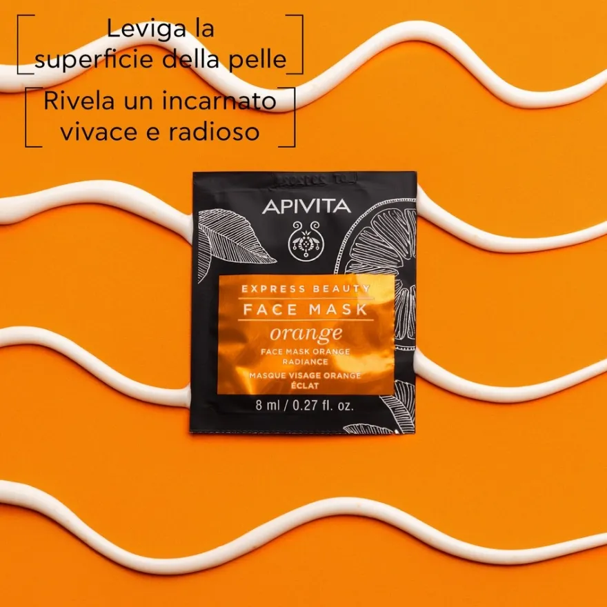 Apivita Express Beauty Orange Maschera Viso Illuminante All'arancia 2x8ml
