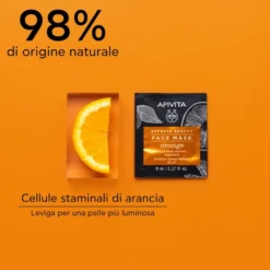 Apivita Express Beauty Orange Maschera Viso Illuminante All'arancia 2x8ml