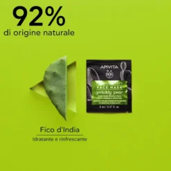 Apivita Express Beauty Pricly Pear Maschera Viso Idratante Lenitiva Al Fico D'india 2x8ml
