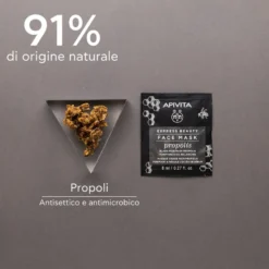 Apivita Express Beauty Propolis Maschera Viso Nera Alla Propoli Purificante Per Pelli Grasse 2x8ml