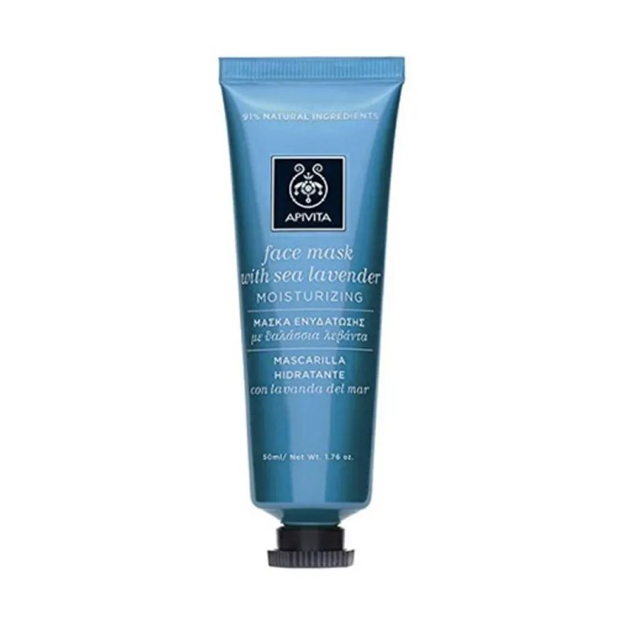 Apivita Face Mask Sea Lavander Maschera Viso Idratante E Anti-inquinamento Alla Lavanda 50ml