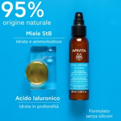 Apivita Hyaluronic Hydra Balsamo Leave-in Anti-crespo Termoprotettore Per Capelli Secchi 100ml