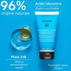 Apivita Hyaluronic Hydra Balsamo Idratante E Districante Anti-crespo Per Capelli Secchi 75ml