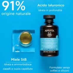 Apivita Hyaluronic Hydra Shampoo Idratante Con Acido Ialuronicoper Capelli Fini E Secchi 250ml