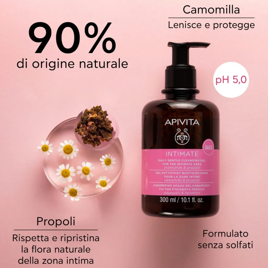Apivita Intimate Daily Detergente Intimo Delicato Per Uso Quotidiano 300ml