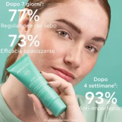 Apivita Just Bee Clear Crema Viso Idratante Opacizzante Anti-imperfezioni Pelle Grassa Acne 40ml