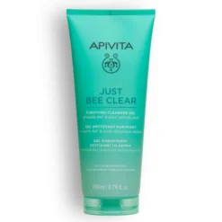 Apivita Just Bee Clear Gel Detergente Viso Purificante Per Pelle Grassa Acne Imperfezioni 200ml