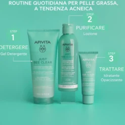 Apivita Just Bee Clear Lozione Purificante Per Pelle Grassa Acne Imperfezioni Macchie E Brufoli 200ml