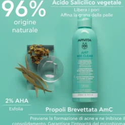 Apivita Just Bee Clear Lozione Purificante Per Pelle Grassa Acne Imperfezioni Macchie E Brufoli 200ml