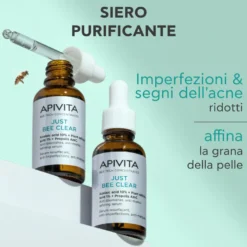 Apivita Just Bee Clear Siero Perfezionatore Affinante E Anti-macchie Opacizzante Pelle Grassa Acne 30ml