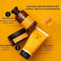 Apivita Keratin Repair Shampoo Nutriente E Riparatore Per Capelli Secchi E Danneggiati 150ml