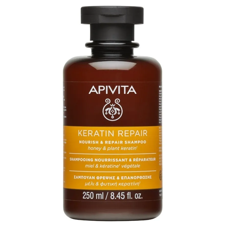 Apivita Keratin Repair Shampoo Nutriente E Riparatore Per Capelli Secchi E Danneggiati 150ml