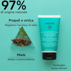 Apivita Oily Roots Dry Ends Balsamo Riequilibrante Per Cute E Capelli Grassi E Punte Secche 150ml