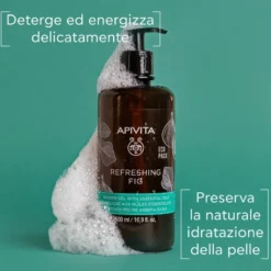 Apivita Refreshing Fig Gel Doccia Delicato Con Fico E Propoli Bagnoschiuma Idratante Corpo 500ml