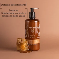 Apivita Royal Honey Gel Doccia Detergente Con Miele E Oli Essenziali Bagnoschiuma Corpo 500ml