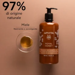 Apivita Royal Honey Gel Doccia Detergente Con Miele E Oli Essenziali Bagnoschiuma Corpo 500ml