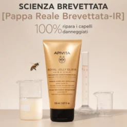 Apivita Royal Jelly Elixir Maschera Balsamo Effetto Voluminoso E Rimpolpante Per Capelli Mobidi 150ml