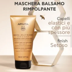 Apivita Royal Jelly Elixir Maschera Balsamo Effetto Voluminoso E Rimpolpante Per Capelli Mobidi 150ml