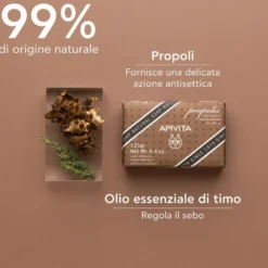 Apivita Sapone Naturale Solido Propoli Anti-imperferzioni Viso E Corpo Pelle Grassa E Acneica 125g