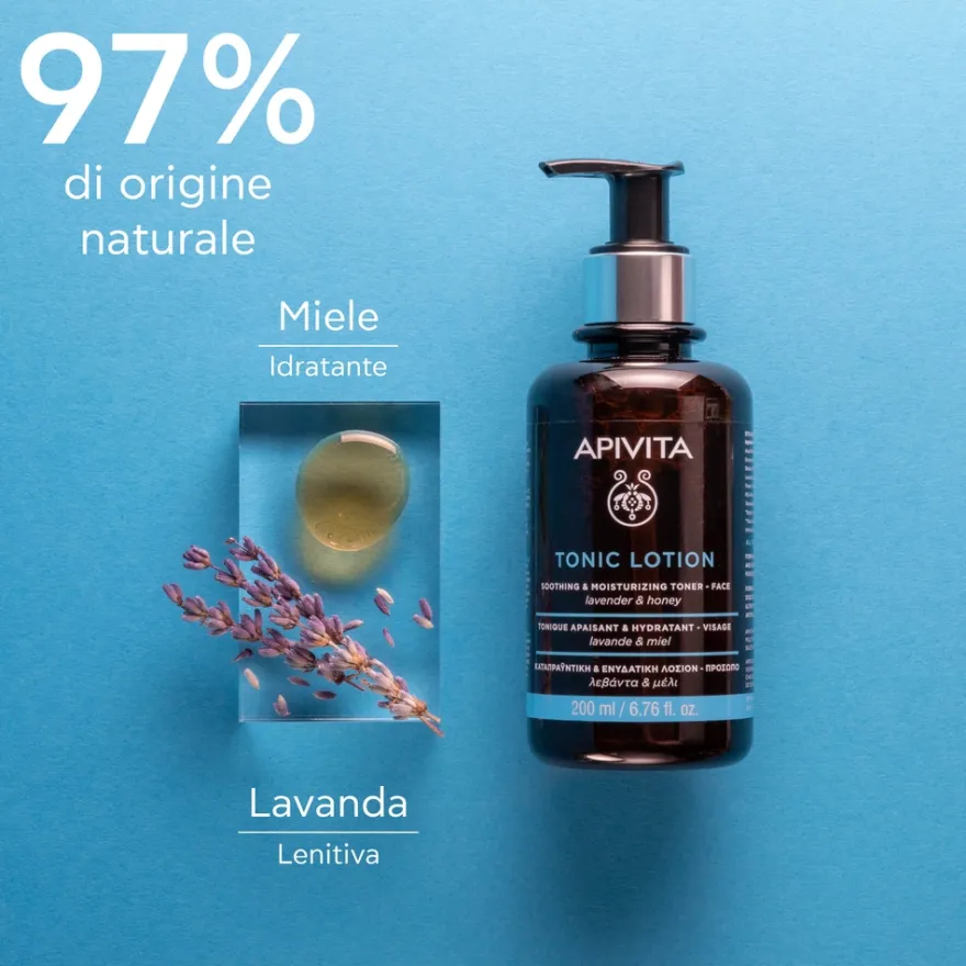 Apivita Tonico Viso Lenitivo E Idratante Con Miele E Lavanda Idrata E Tonifica La Pelle 200ml