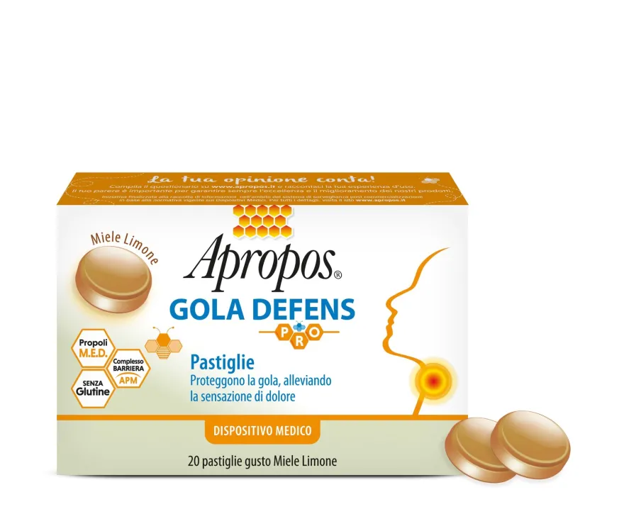 Apropos Gola Defens Pro Miele Limone 20 Pastiglie