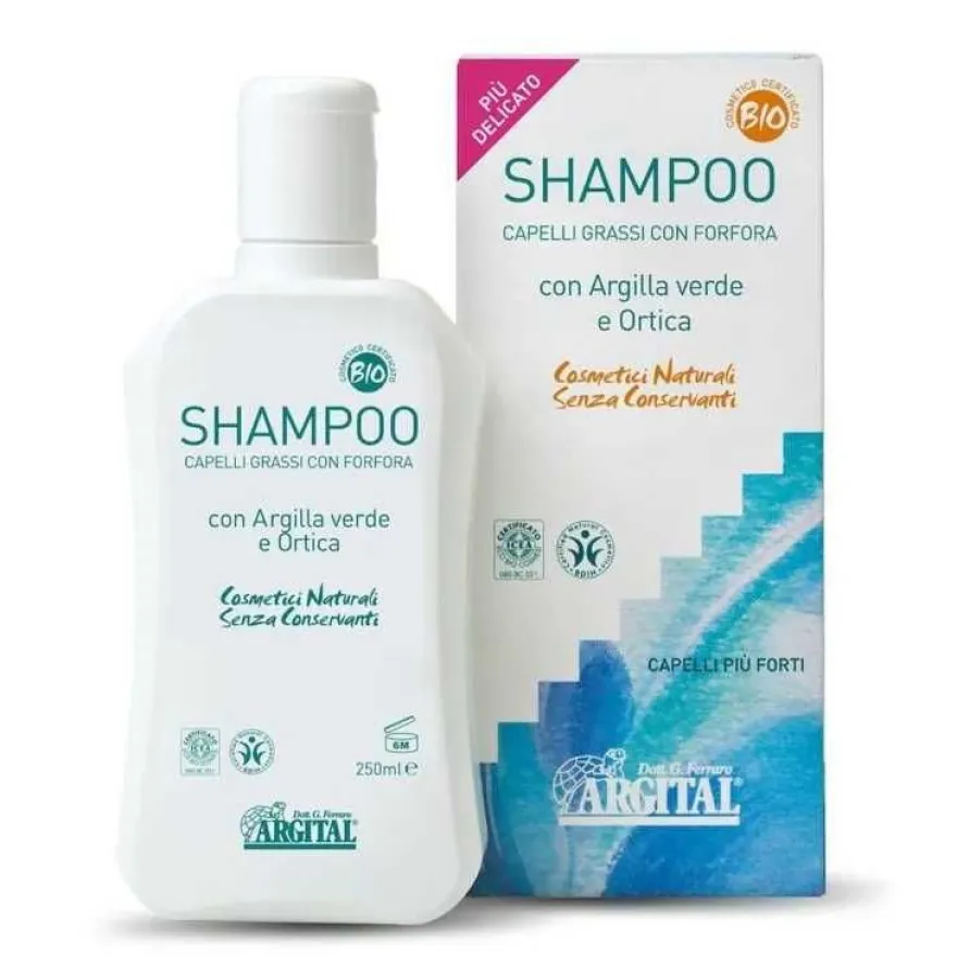 Argital Shampoo Capelli Grassi Forfora Argilla Verde Ortica 250ml