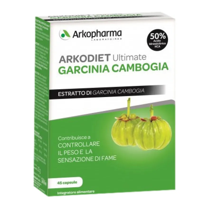 Arkopharma Arkodiet Ultimate Garcinia Cambogia Integratore Controllo Peso 45 Capsule