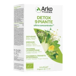 Arkopharma Arkofluidi Detox Bio Integratore 9 Piante 20 Flaconcini