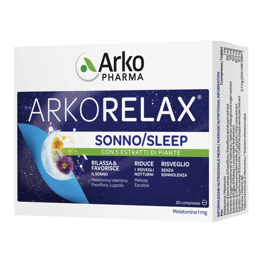 Arkopharma Arkorelax Sonno Integratore Relax 30 Capsule