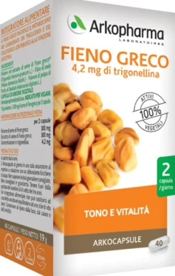 Arkopharma Fieno Greco Integratore Tono E Vitalità 40 Capsule