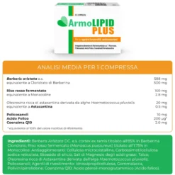 Armolipid Plus Integratore Con Berberis Aristata Riso Rosso Fermentato Acido Folico 70 Compresse