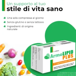 Armolipid Plus Integratore Con Berberis Aristata Riso Rosso Fermentato Acido Folico 70 Compresse