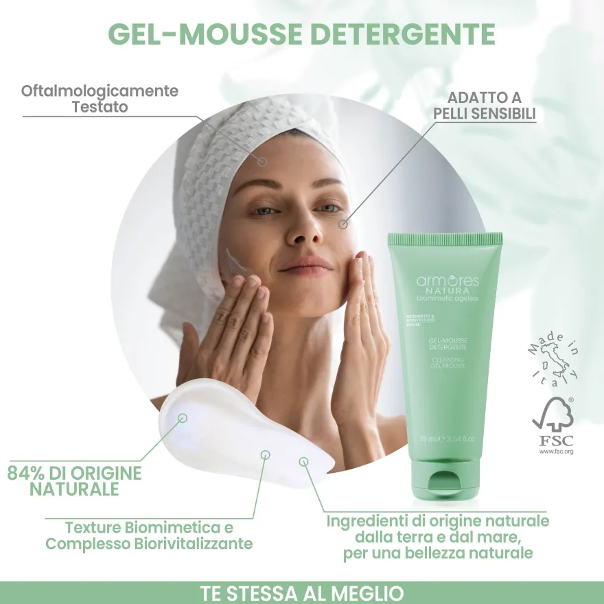 Armores Natura Biometric Ageless Gel Mousse Detergente 75ml