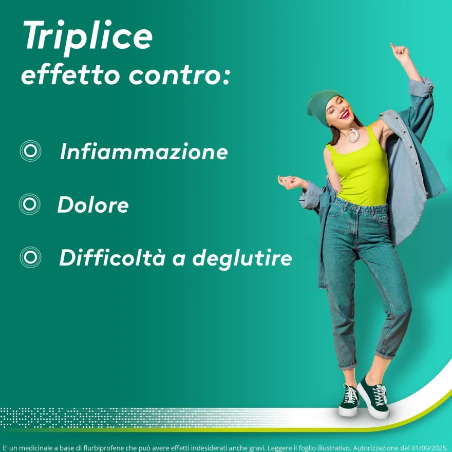 Aspi Gola Con Flurbiprofene Per Gola Infiammata E Mal Di Gola Limone Miele 2 confezioni da 24 Pastiglie