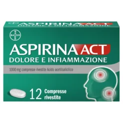 Aspirina Act Dolore E Infiammazione 1000mg 12 Compresse Rivestite