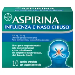 Aspirina Influenza E Naso Chiuso Antidolorifico Antinfiammatorio Decongestionante 10 Buste