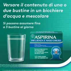 Aspirina Influenza E Naso Chiuso Antidolorifico Antinfiammatorio Decongestionante 10 Buste