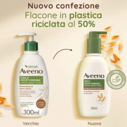 Aveeno Crema Corpo Idratante Per Pelle Secca E Normale Yogurt Vaniglia E Avena 300ml