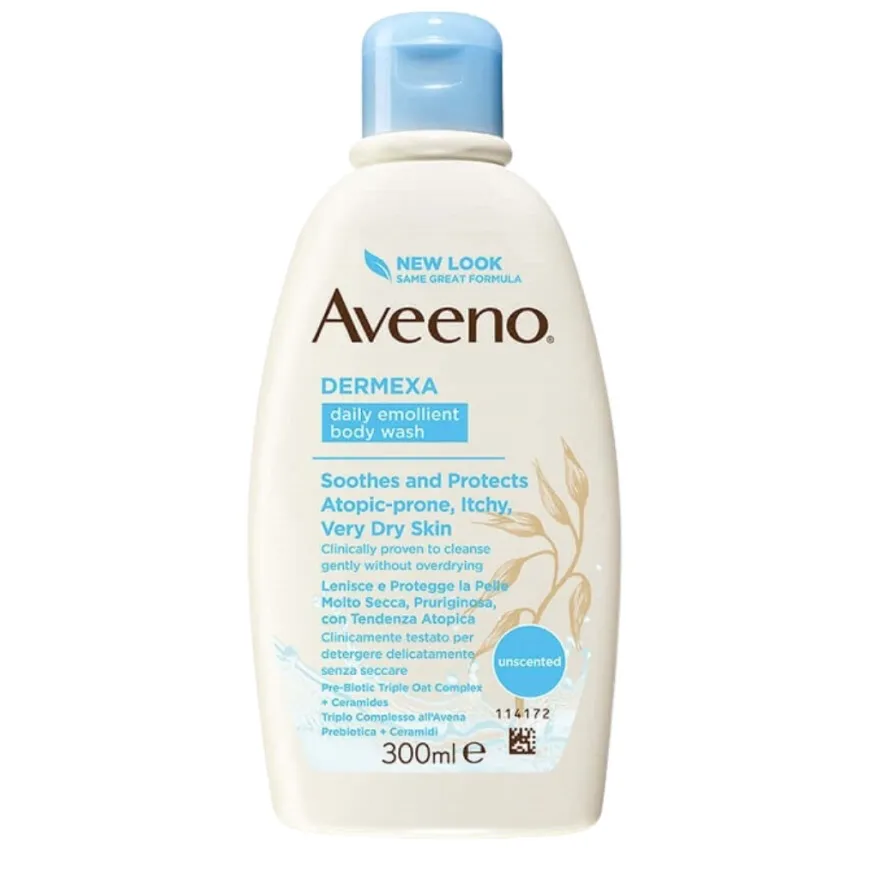 Aveeno Dermexa Bagno Doccia Emolliente Pelle Secca 300ml
