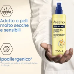 Aveeno Skin Relief Olio Spray Per Il Corpo 200ml