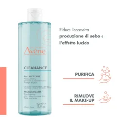 Avene Cleanance Acqua Micellare Detergente Opacizzante Pelle Mista Grassa A Tendenza Acneica 400ml