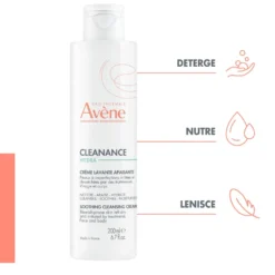 Avene Cleanance Hydra Crema Detergente Lenitiva Pelle Secca A Tendenza Acneica 200ml