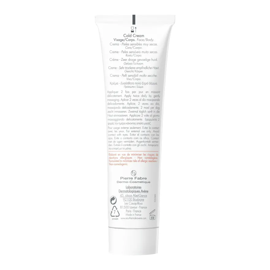 Avene Cold Cream Crema Viso E Corpo Pelle Sensibile Molto Secca 100ml