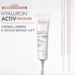 Avene Hyaluron Activ Procedure Micro-lift Crema Labbra E Occhi Con Retinal Niacinamide Acido Ialuronico 15ml