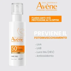 Avene Solare Fluido Anti-età Spf50 Protezione E Azione Antirughe 40ml