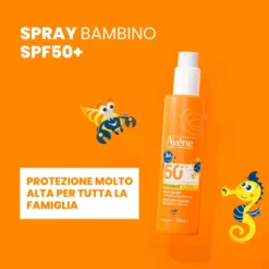 Avene Spray Solare Bambini Spf50+ Protezione Alta 200ml